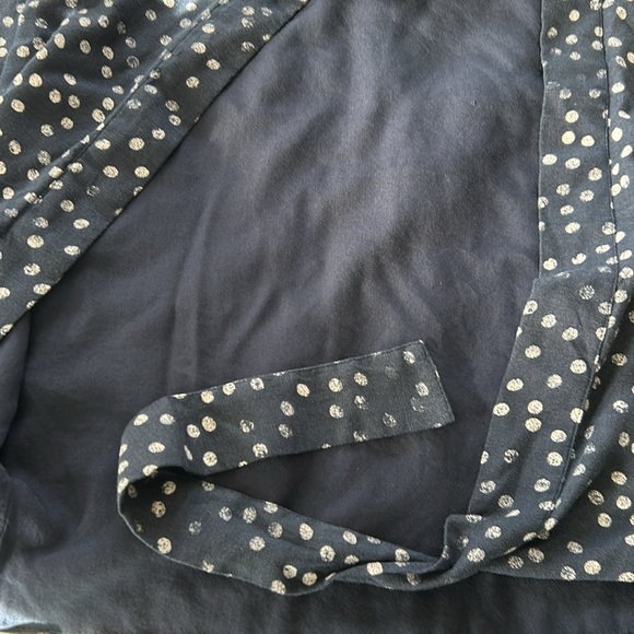 ROXY Vacation Vibes KimonoTie-Front Polka Dot Navy Blue Small - Picture 11 of 11